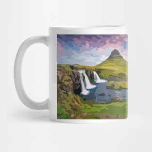 Mount Kirkjufell Painting Mug